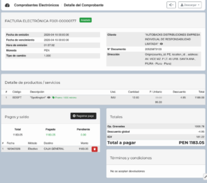 Comprobante electrónico