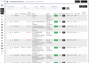 Facturación electrónica listado de ventas